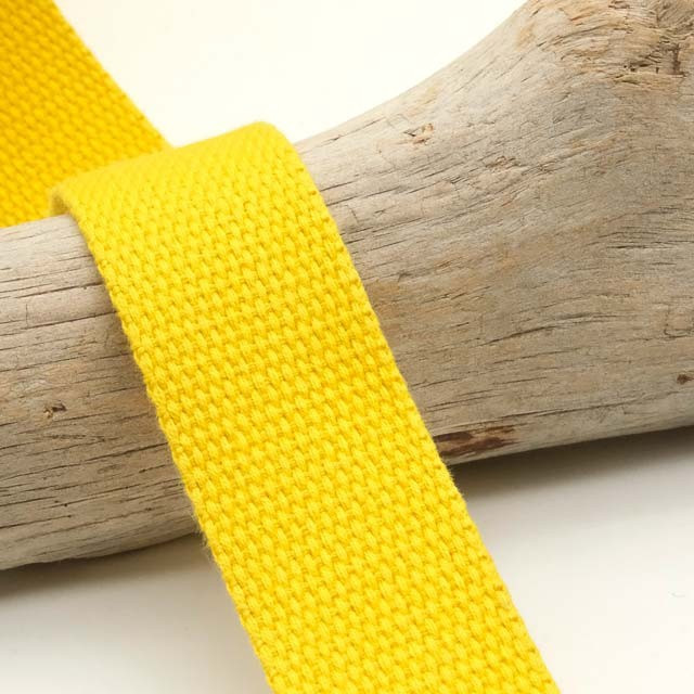 30mm Yellow Cotton Webbing - Maison Klem